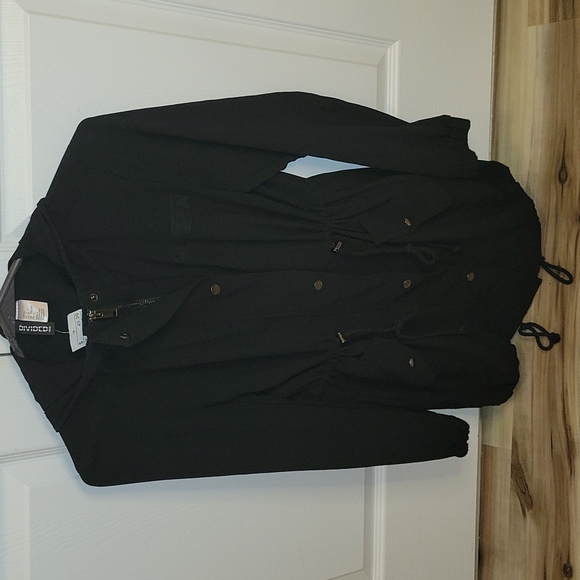 H&M NWT 3 Quarter Length Utility Hooded Black Jacket - Picture 11 of 16